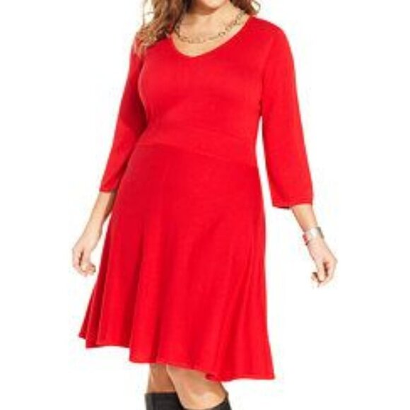 Spense Woman Knit Sweater Dress - Picture 1 of 8